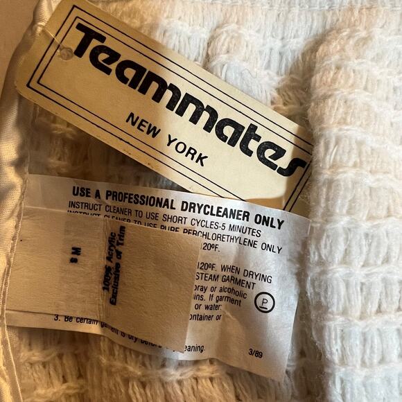 Y2K Teammates NY Vintage White Sequin Cybercore Festival Tube Top NWT Medium - Picture 6 of 7